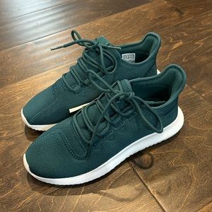 Adidas tubular shadow J, Hunter green  athletic shoes, youth size 6